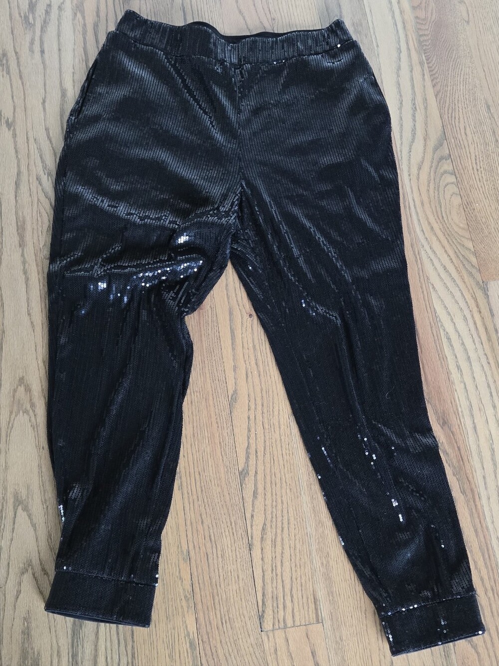 Nine West Black Sequin Joggers